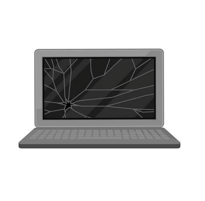 pantalla de portátil rota